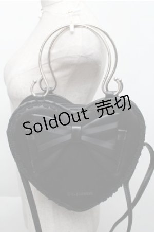 画像: BABY,THE STARS SHINE BRIGHT / リボンハートバッグ  黒 S-25-12-04-018-BA-JA-HR-ZS