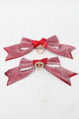 画像: BABY,THE STARS SHINE BRIGHT / Sweetheart Parfaiteriaリボンクリップ  赤 S-25-12-04-003-BA-AC-HR-ZS