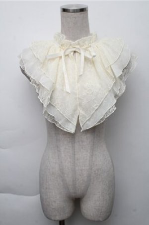 画像: axes femme / ラッフルレーシーケープ  オフ S-25-12-04-021-AX-ZA-AS-ZS