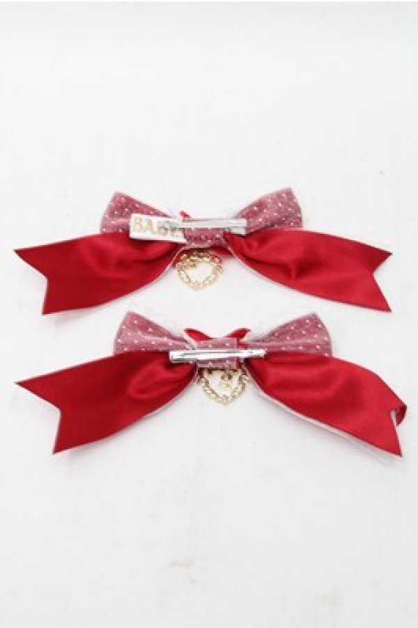 画像2: BABY,THE STARS SHINE BRIGHT / Sweetheart Parfaiteriaリボンクリップ  赤 S-25-12-04-003-BA-AC-HR-ZS (2)