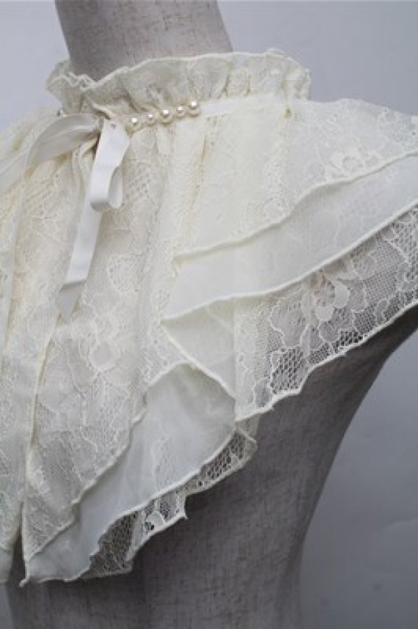 画像3: axes femme / ラッフルレーシーケープ  オフ S-25-12-04-021-AX-ZA-AS-ZS (3)