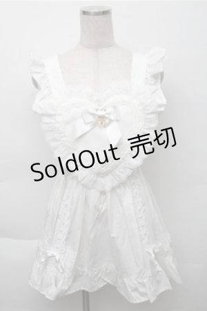 画像: BABY,THE STARS SHINE BRIGHT / ハートエプロン  白 S-25-12-04-023-BA-OP-HR-ZS