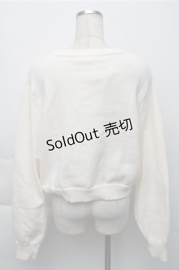 画像2: m petit by misako / バラ刺繍ニットカーディガン  オフ S-25-12-04-027-LO-TO-AS-ZS (2)