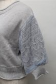 画像3: axes femme POETIQUE / 袖チュール切替ラメニットプルオーバー  グレー S-25-12-04-028-AX-TO-HR-ZS (3)