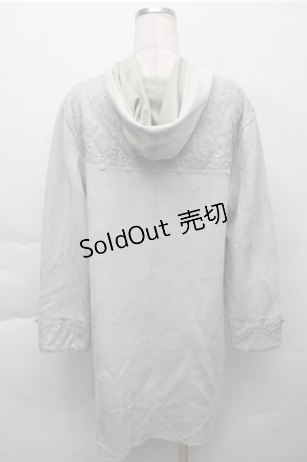 画像2: axes femme / レース使いスエードコート  グリーン S-25-12-04-029-AX-CO-HR-ZS (2)