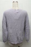 画像2: axes femme POETIQUE / パール配色アラン編みニット  ラベンダー S-25-12-04-031-AX-TO-HR-ZS (2)