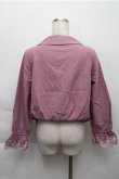 画像2: axes femme / スカラップ刺繍ブルゾン  パープル S-25-12-04-032-AX-JA-HR-ZS (2)