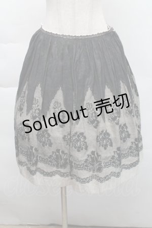 画像: Lois CRAYON / 花柄スカート  黒ｘオフ S-25-12-06-048-LO-SK-HR-ZS