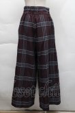 画像2: axes femme / タータンチェック柄サス付 PT  ワイン S-25-12-06-051-AX-PA-AS-ZS (2)