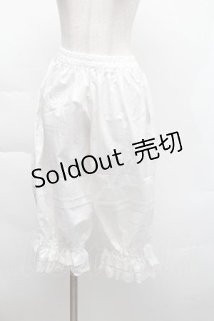 画像: 中国ロリータ / 裾レースドロワーズ  白 S-25-12-06-055-LO-PA-HR-ZS