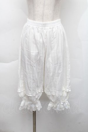 画像: 中国ロリータ / 裾レースドロワーズ  白 S-25-12-06-056-LO-PA-HR-ZS