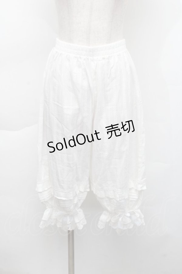 画像1: 中国ロリータ / 裾レースドロワーズ  白 S-25-12-06-056-LO-PA-HR-ZS (1)