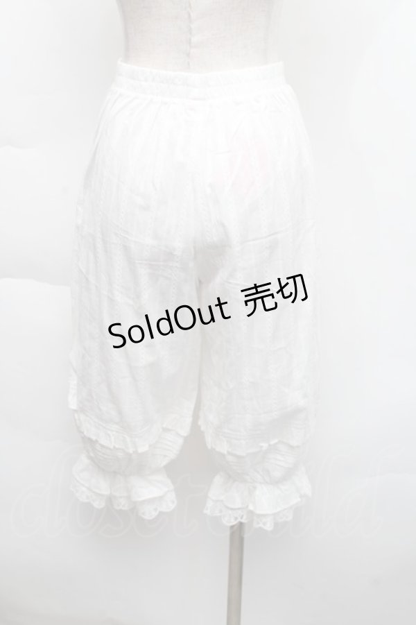 画像2: 中国ロリータ / 裾レースドロワーズ  白 S-25-12-06-056-LO-PA-HR-ZS (2)