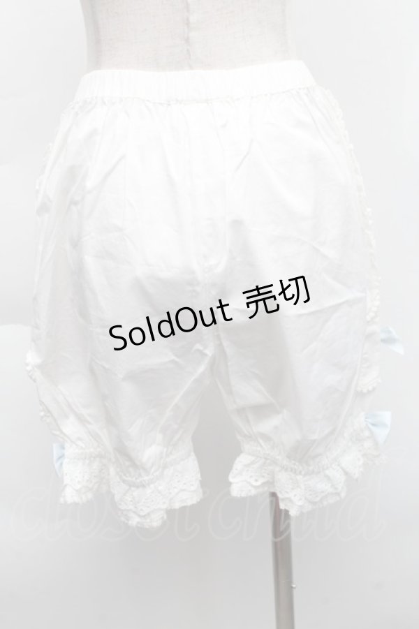 画像2: 中国ロリータ / 裾レースドロワーズ  白 S-25-12-06-057-LO-PA-HR-ZS (2)