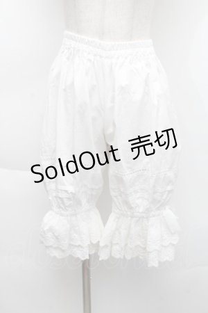 画像: 中国ロリータ / 裾レースドロワーズ  白 S-25-12-06-058-LO-PA-HR-ZS