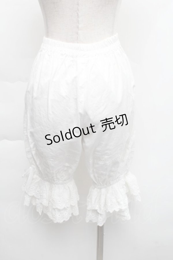 画像2: 中国ロリータ / 裾レースドロワーズ  白 S-25-12-06-058-LO-PA-HR-ZS (2)