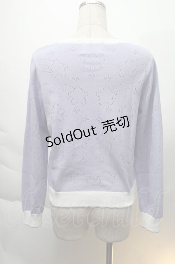 画像3: Nile Perch / 星透かしカーディガン  ラベンダー S-25-12-06-011-LO-TO-HR-ZS (3)