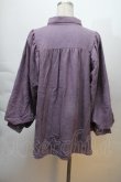 画像2: axes femme / ボリューム袖コーデュロイブラウス  パープル S-25-12-06-015-AX-BL-HR-ZS (2)
