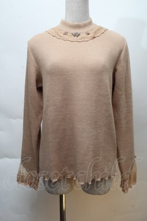 画像: axes femme / 巻きバラニットソー  ベージュ S-25-12-06-016-AX-TO-HR-ZS