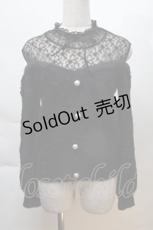 画像: Ank Rouge / レイヤードデザインニット  黒 S-25-12-06-019-CA-TO-AS-ZS