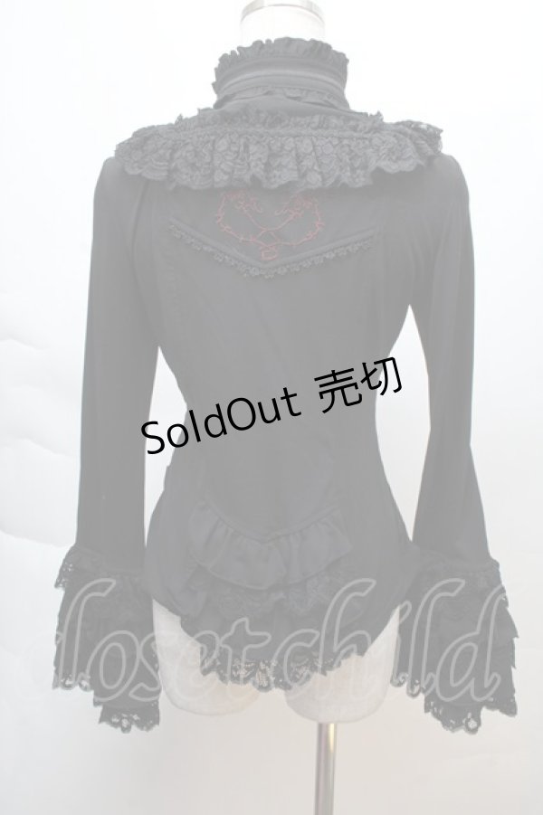 画像2: Ozz oneste / ヨーク襟姫袖トップス  黒 S-25-12-06-020-OO-BL-HR-ZS (2)