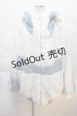 画像: REFLEM / BIG切替ファーパーカー  白ｘサックス S-25-12-06-021-PU-JA-AS-ZS