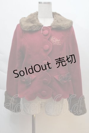 画像: BABY,THE STARS SHINE BRIGHT / スカラップショートジャケット  エンジ S-25-12-06-022-BA-CO-AS-ZS