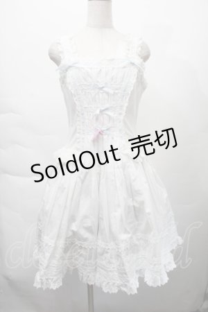 画像: LOLITA / レースジャンパースカート XL 白ｘサックス S-25-12-06-029-LO-OP-HR-ZS