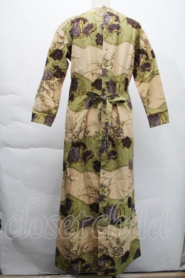 画像3: KANEKO ISAO / 紫陽花和柄ワンピース  ベージュ S-25-12-06-033-EL-OP-HR-ZT330 (3)