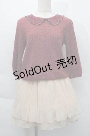 画像: axes femme / シフォン切替ニットワンピース  エンジｘオフ S-25-12-06-038-AX-OP-HR-ZS