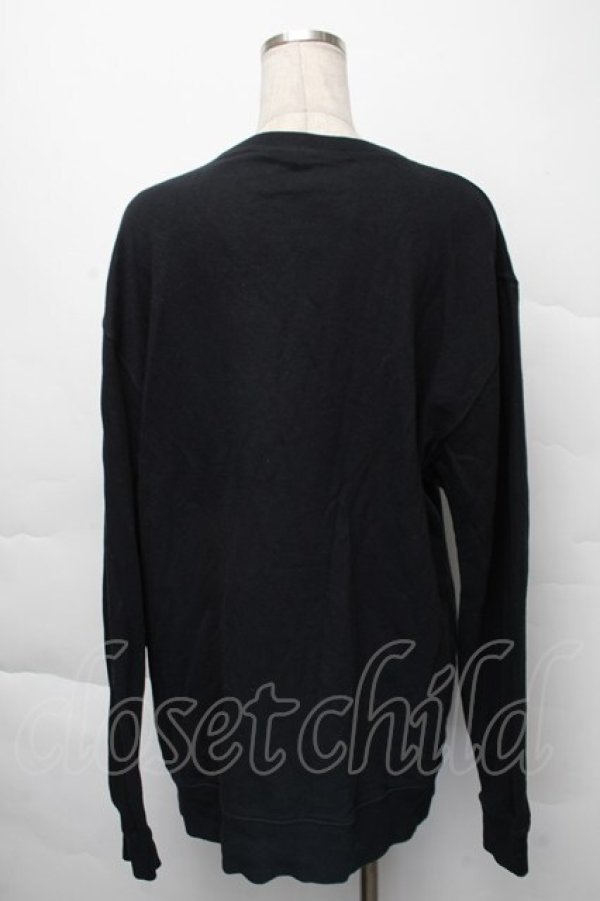 画像2: NieR CLOTHING / プリントスウェットトップス  黒 S-25-12-07-040-PU-TO-HR-ZS (2)