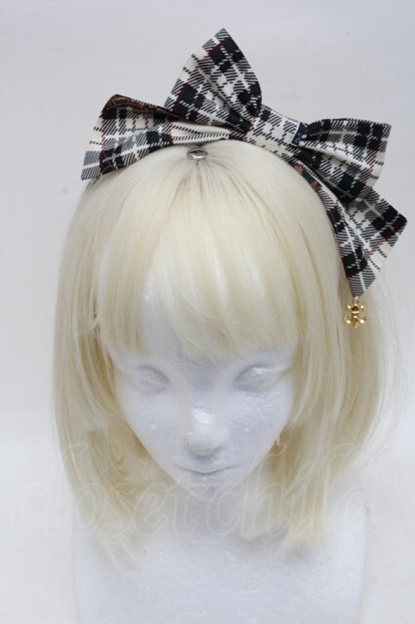 画像2: Angelic Pretty / British Bearカチューシャ  オフ S-25-12-07-005-AP-AC-AS-ZS (2)