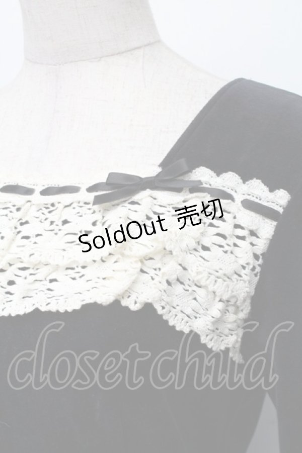 画像3: Emily Temple cute / ベロアワンピース  紺 S-25-12-07-043-ET-OP-AS-ZS (3)