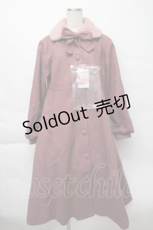 画像: m petit by misako / AM*リボンコート  濃桃 S-25-12-07-050-LO-JA-AS-ZS