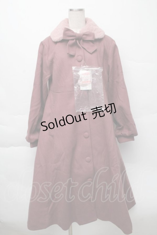 画像1: m petit by misako / AM*リボンコート  濃桃 S-25-12-07-050-LO-JA-AS-ZS (1)