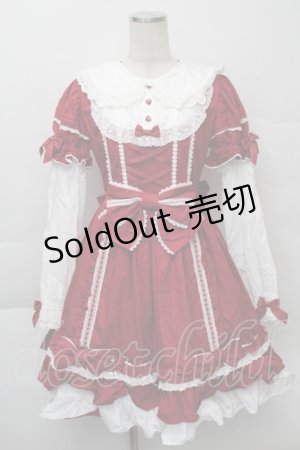 画像: Angelic Pretty / Dolly Girl付け袖ワンピース  赤 S-25-12-07-058-AP-OP-AS-ZS