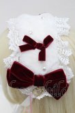 画像2: BABY,THE STARS SHINE BRIGHT / Ruban de Noёl Neigeヘッドドレス  オフ白×エンジ S-25-12-07-008-BA-ZA-HR-ZS (2)