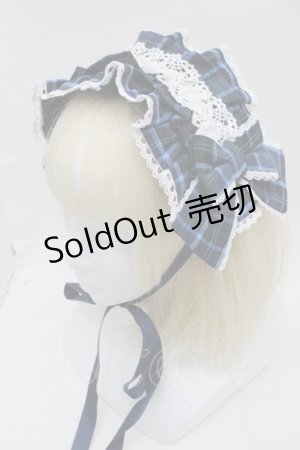 画像: axes femme kawaii / タータンチェックヘッドドレス  ブルー S-25-12-07-010-AX-AC-AS-ZS