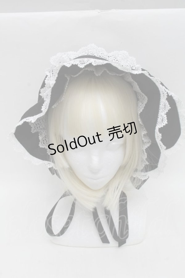 画像2: BABY,THE STARS SHINE BRIGHT / うさみみボンネット (2025)  黒ｘ白 S-25-12-07-011-BA-AC-HR-ZS (2)