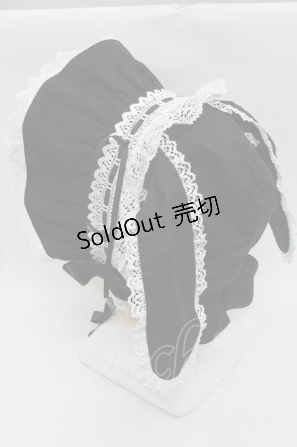 画像4: BABY,THE STARS SHINE BRIGHT / うさみみボンネット (2025)  黒ｘ白 S-25-12-07-011-BA-AC-HR-ZS (4)