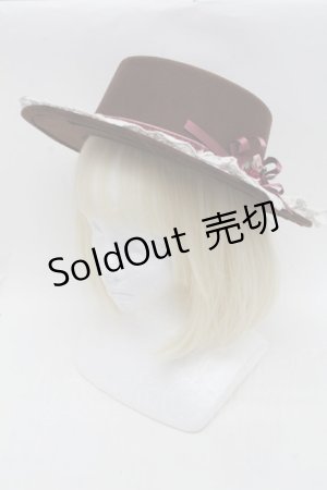 画像: axes femme POETIQUE / フェルトリボン付ハット  エンジ S-25-12-07-013-AX-SK-HR-ZS