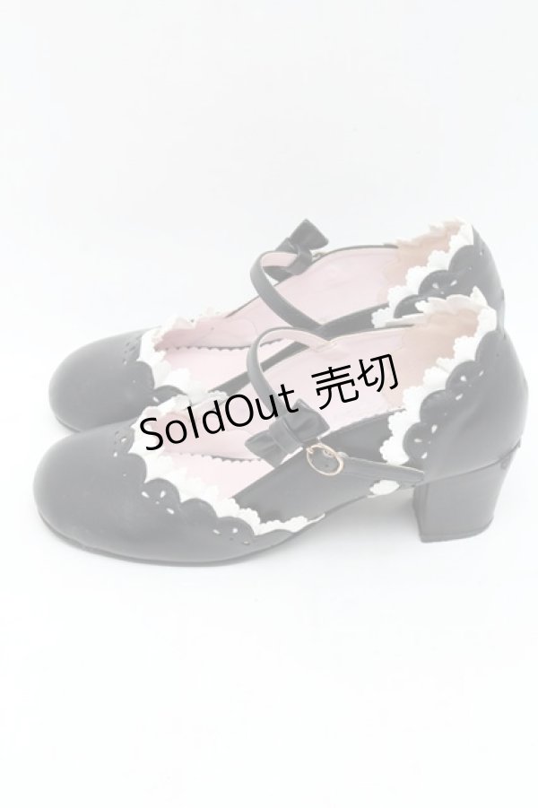 画像2: BABY,THE STARS SHINE BRIGHT / マリィ・ワンストラップシューズ L 黒ｘ白 S-25-12-07-016-BA-SH-AS-ZS (2)