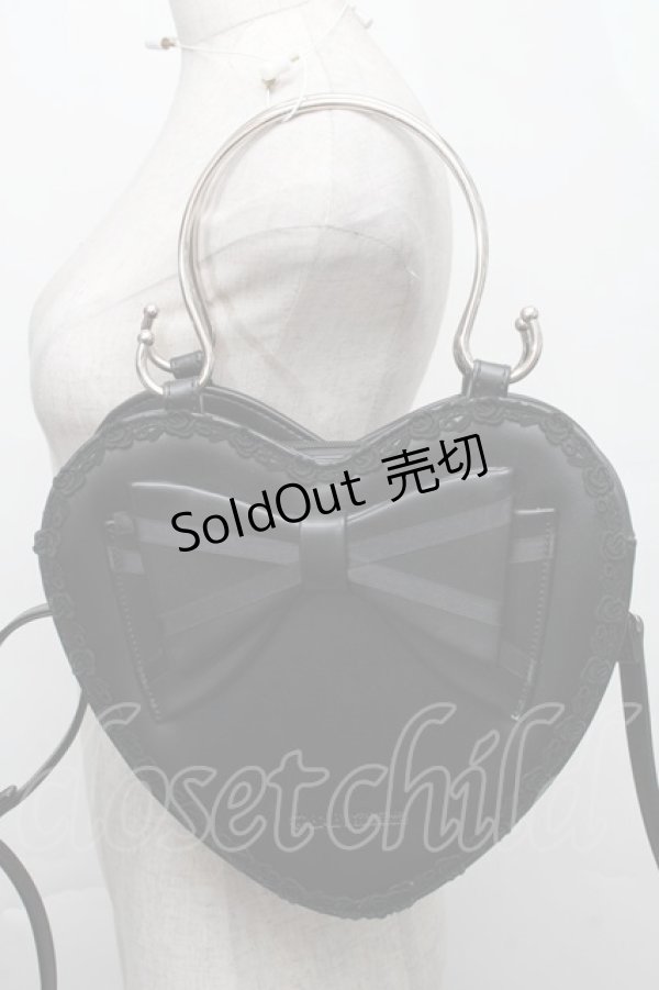 画像1: BABY,THE STARS SHINE BRIGHT / リボンハートバッグ  黒 S-25-12-07-019-BA-JA-AS-ZS (1)