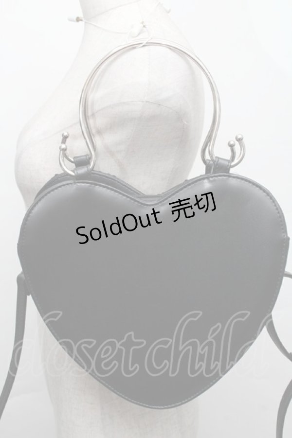 画像2: BABY,THE STARS SHINE BRIGHT / リボンハートバッグ  黒 S-25-12-07-019-BA-JA-AS-ZS (2)