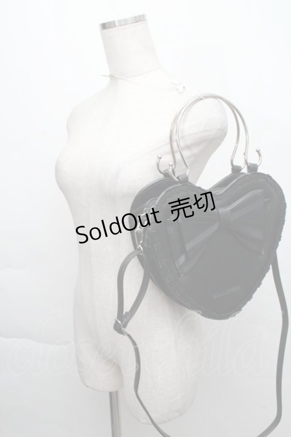 画像3: BABY,THE STARS SHINE BRIGHT / リボンハートバッグ  黒 S-25-12-07-019-BA-JA-AS-ZS (3)