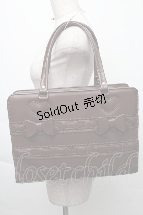 画像1: BABY,THE STARS SHINE BRIGHT / ２こリボンBag  ブラウン S-25-12-07-020-BA-JA-HR-ZS (1)