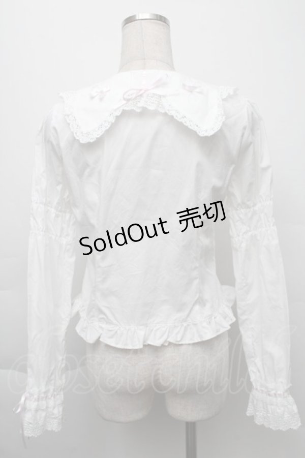 画像2: BABY,THE STARS SHINE BRIGHT / 小さな子猫の魔女さんブラウス  白×ピンク S-25-12-07-022-BA-BL-HR-ZS (2)