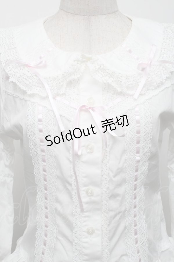 画像3: BABY,THE STARS SHINE BRIGHT / 小さな子猫の魔女さんブラウス  白×ピンク S-25-12-07-022-BA-BL-HR-ZS (3)