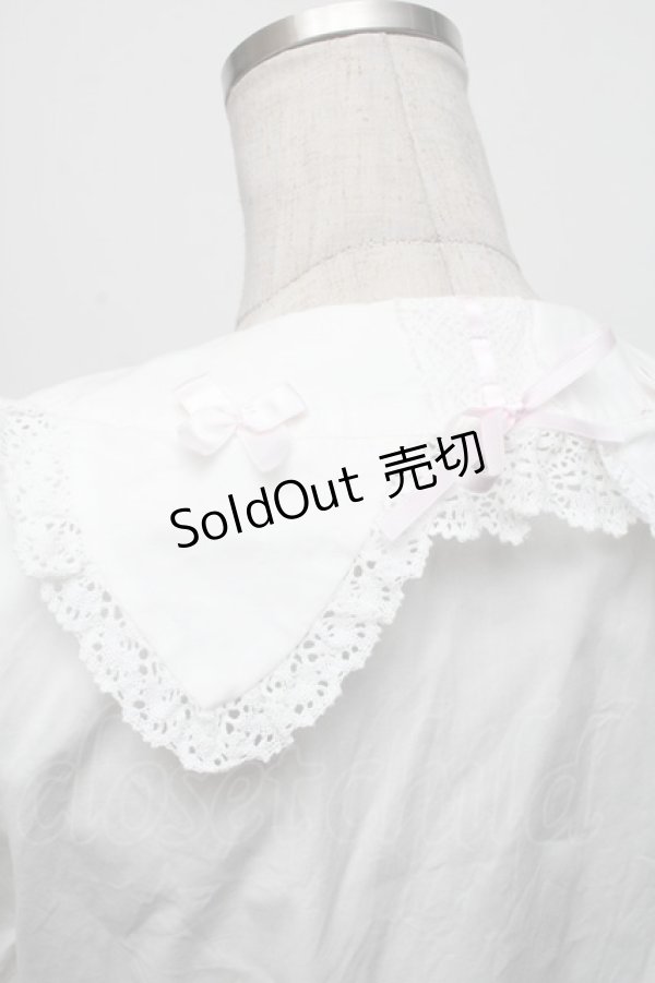 画像4: BABY,THE STARS SHINE BRIGHT / 小さな子猫の魔女さんブラウス  白×ピンク S-25-12-07-022-BA-BL-HR-ZS (4)