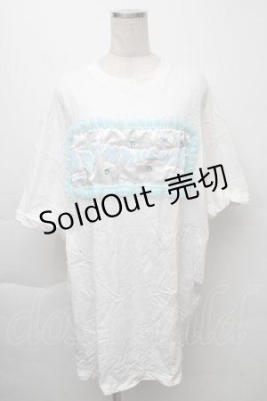 画像: Jamie エーエヌケー / 憂鬱なかわいい世界Tシャツ  白ｘサックス S-25-12-07-023-LO-TO-HR-ZS